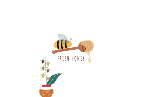 Bee Honey Jar SVG: Graphics & Illustrations