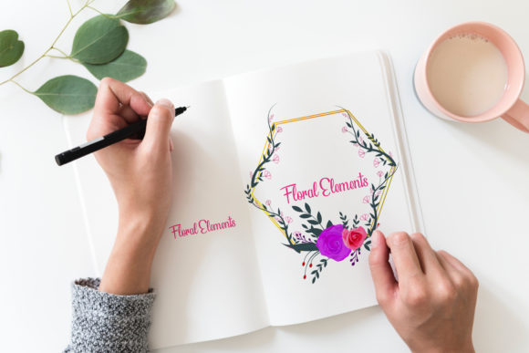 Floral Flower Design Invitation Card: Graphics & Illustrations
