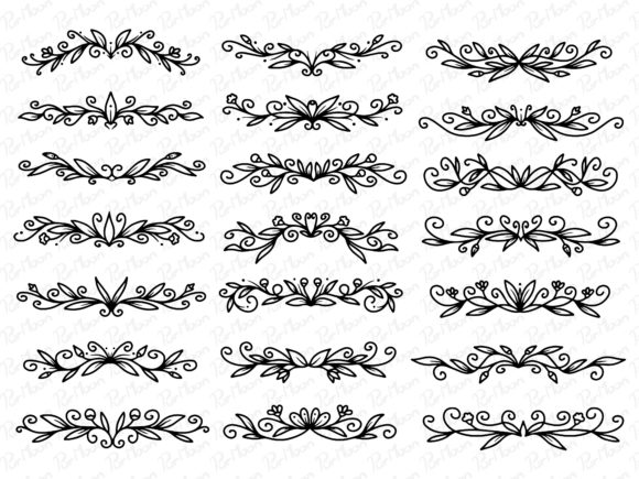Flowers Ornamental Floral Frames: Graphics & Illustrations