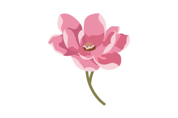 Girly Pink Floral Illustration: Graphics & Illustrations