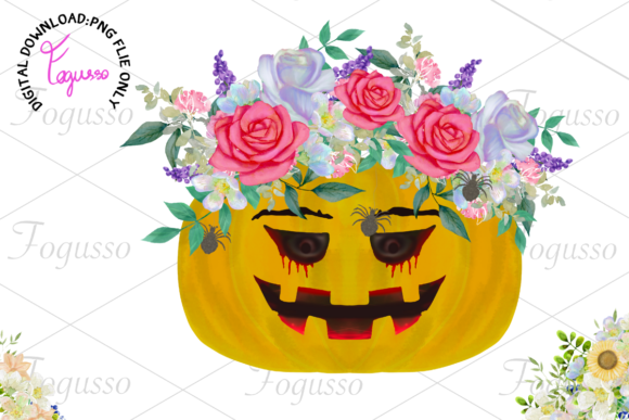 Pumpkin with Floral 2: Graphics & Illustrations Review